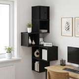 vidaXL Muur Hoekplank Wit 48 x 48 x 120 cm Bewerkt hout