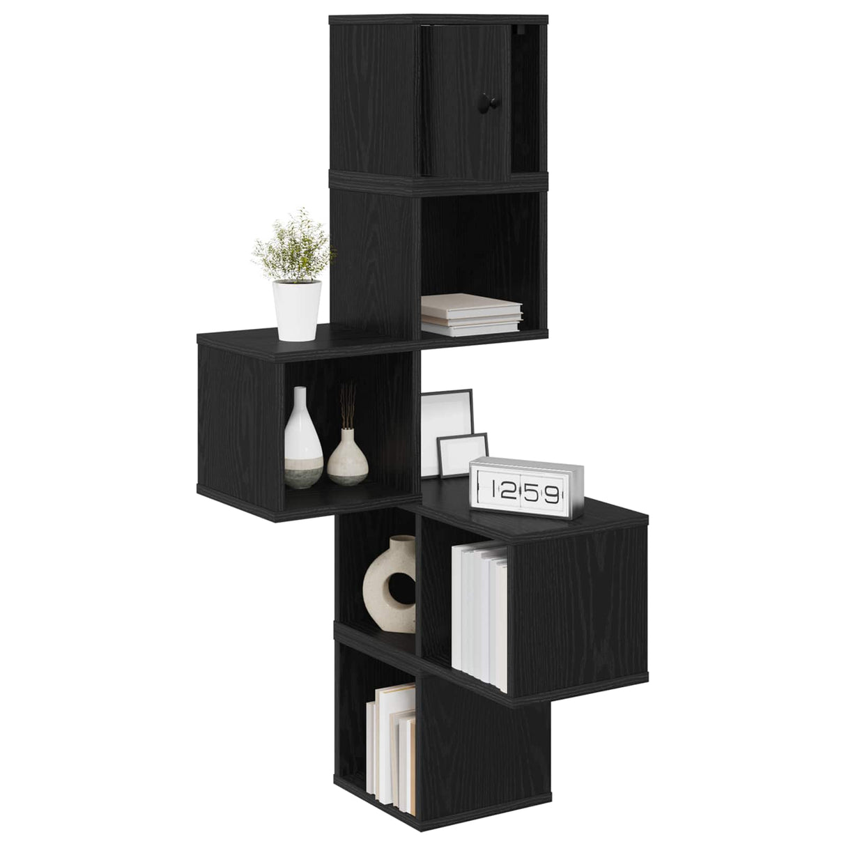 vidaXL Muur Hoekplank Wit 48 x 48 x 120 cm Bewerkt hout
