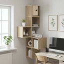 vidaXL Muur Hoekplank Wit 48 x 48 x 120 cm Bewerkt hout