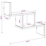 vidaXL Wandplank Wit 48 x 15 x 42 cm Bewerkt hout