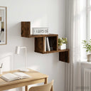 vidaXL Wandplank Wit 48 x 15 x 42 cm Bewerkt hout