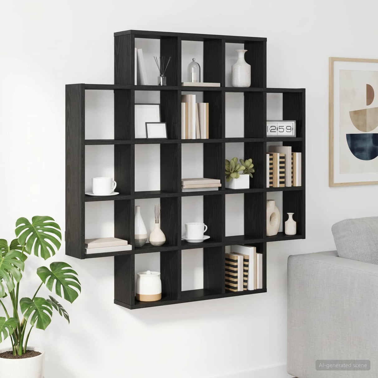 vidaXL Wall Shelf White 100 x 13 x 100 cm Engineered Wood