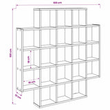 vidaXL Wall Shelf White 100 x 13 x 100 cm Engineered Wood