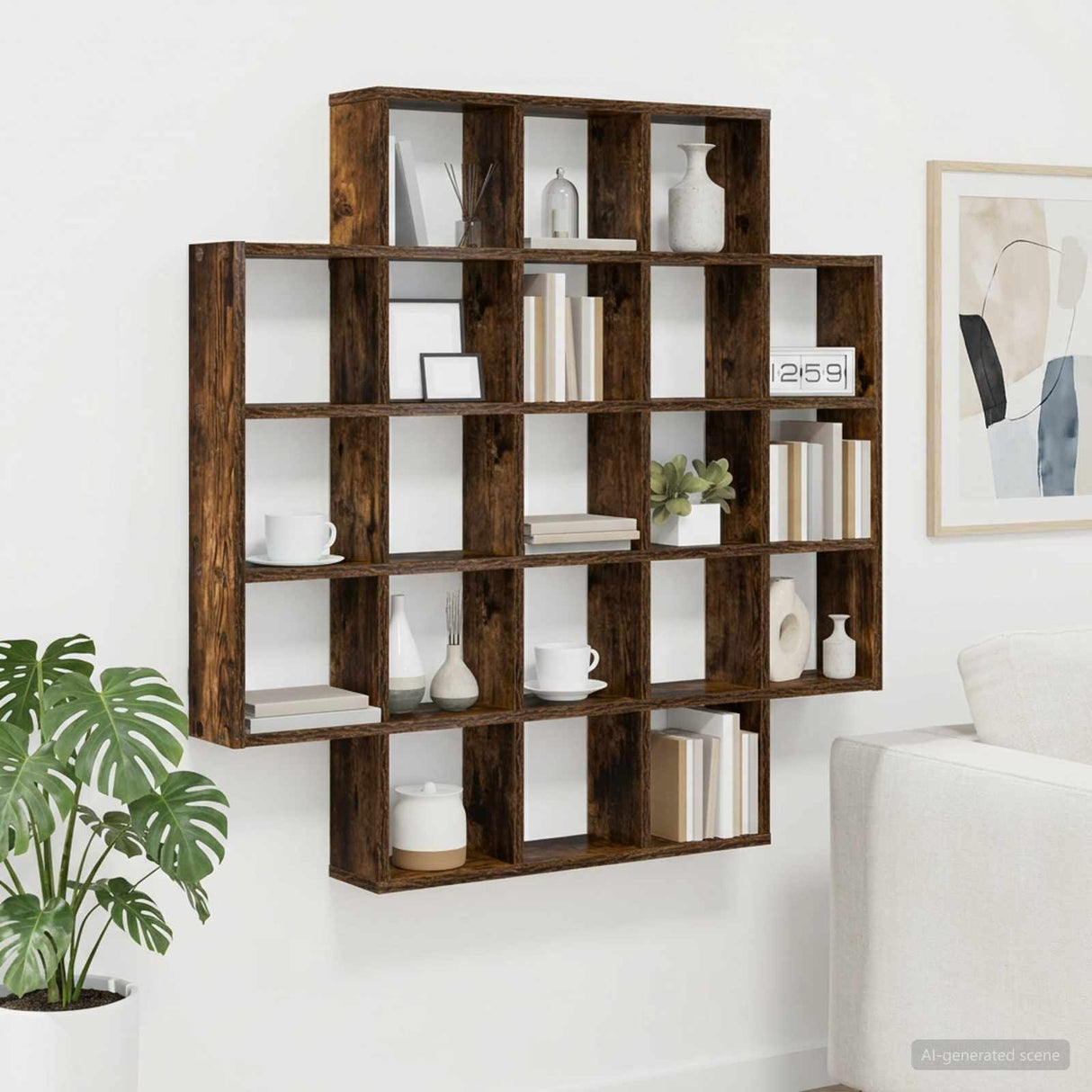 vidaXL Wall Shelf White 100 x 13 x 100 cm Engineered Wood