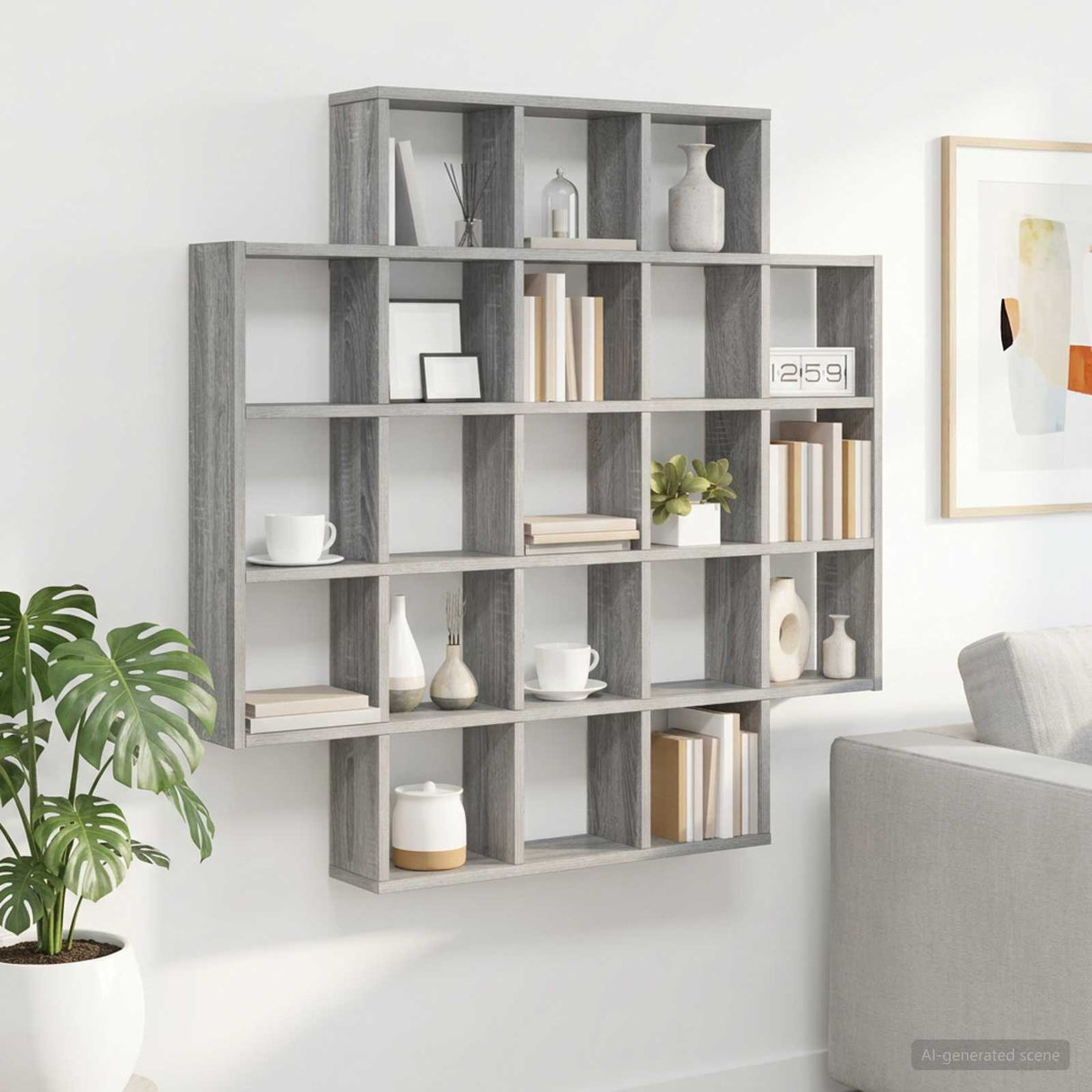 vidaXL Wall Shelf White 100 x 13 x 100 cm Engineered Wood