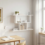vidaXL Wall Shelf White 80x15x50.5 cm Engineered Wood