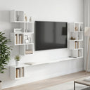 vidaXL Wandgemonteerd TV Rek Wit 180 x 15 x 94 cm Bewerkt hout