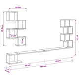 vidaXL Wandgemonteerd TV Rek Wit 180 x 15 x 94 cm Bewerkt hout