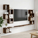 vidaXL Wandgemonteerd TV Rek Wit 180 x 15 x 94 cm Bewerkt hout