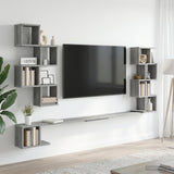 vidaXL Wandgemonteerd TV Rek Wit 180 x 15 x 94 cm Bewerkt hout