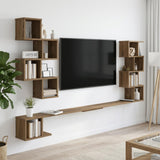 vidaXL Wandgemonteerd TV Rek Wit 180 x 15 x 94 cm Bewerkt hout