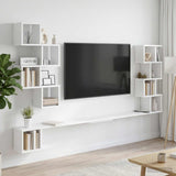 vidaXL Wandgemonteerd TV Rek Wit 180 x 15 x 94 cm Bewerkt hout