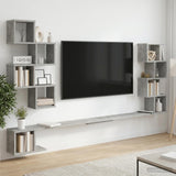 vidaXL Wandgemonteerd TV Rek Wit 180 x 15 x 94 cm Bewerkt hout