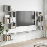 vidaXL Wandgemonteerd TV Rek Wit 180 x 15 x 94 cm Bewerkt hout