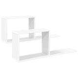 vidaXL Zwevende schappen Wit 80 x 15 x 30 cm Bewerkt hout