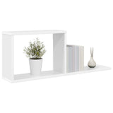 vidaXL Zwevende schappen Wit 80 x 15 x 30 cm Bewerkt hout
