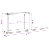 vidaXL Zwevende schappen Wit 80 x 15 x 30 cm Bewerkt hout