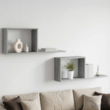 vidaXL Zwevende schappen Wit 80 x 15 x 30 cm Bewerkt hout