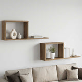 vidaXL Zwevende schappen Wit 80 x 15 x 30 cm Bewerkt hout