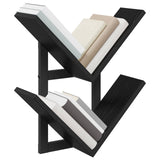 vidaXL Wall-Mounted Shelf Black Oak 43x15x47 cm Engineered Wood
