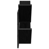 vidaXL Wall-Mounted Shelf Black Oak 43x15x47 cm Engineered Wood