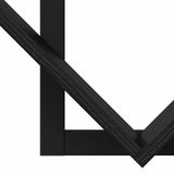 vidaXL Wall-Mounted Shelf Black Oak 43x15x47 cm Engineered Wood