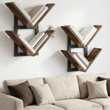 vidaXL Wall-Mounted Shelf Black Oak 43x15x47 cm Engineered Wood
