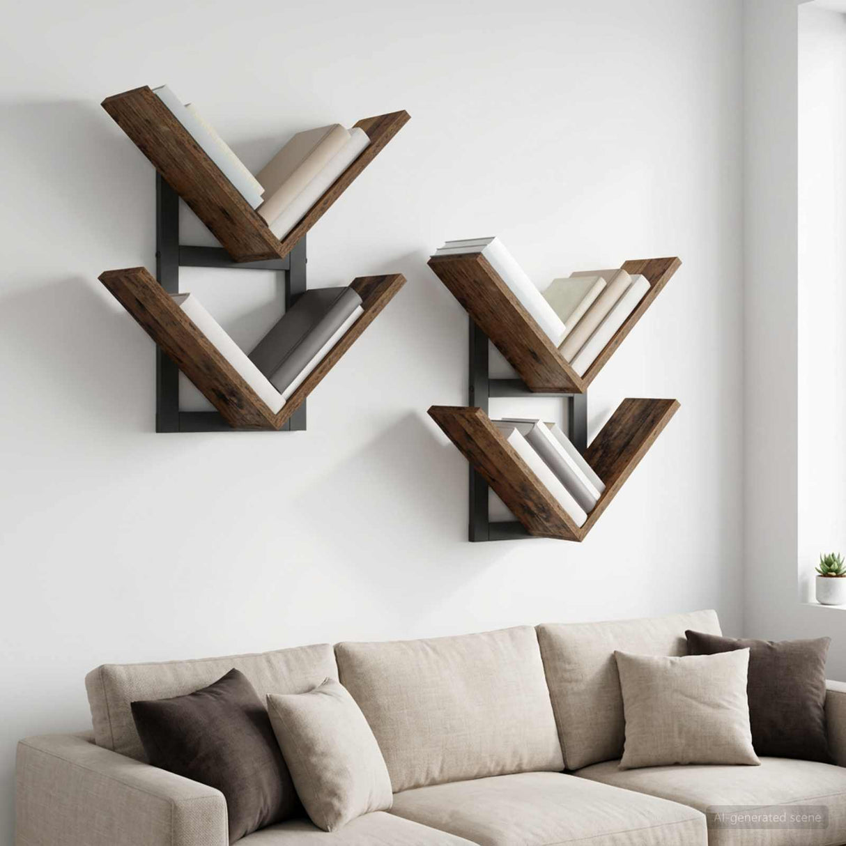 vidaXL Wall-Mounted Shelf Black Oak 43x15x47 cm Engineered Wood