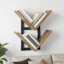 vidaXL Wall-Mounted Shelf Black Oak 43x15x47 cm Engineered Wood