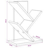 vidaXL Boomboekenplank 3-laags 30 x 18 x 40 cm Bewerkt hout Wit