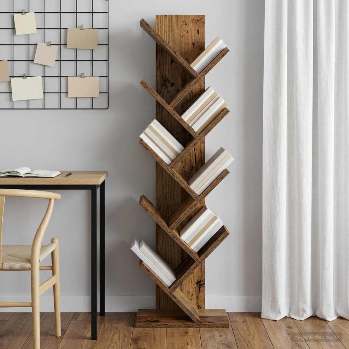 vidaXL Boomboekenplank 3-laags 30 x 18 x 40 cm Bewerkt hout Wit