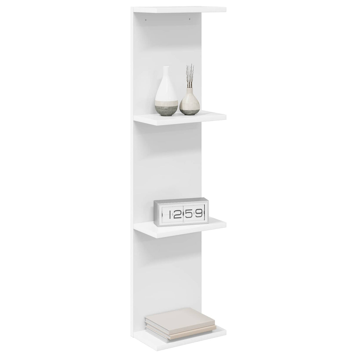 vidaXL Wandplank Wit 25 x 15 x 100 cm Bewerkt hout