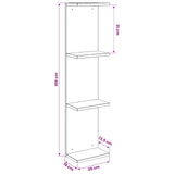 vidaXL Wandplank Wit 25 x 15 x 100 cm Bewerkt hout