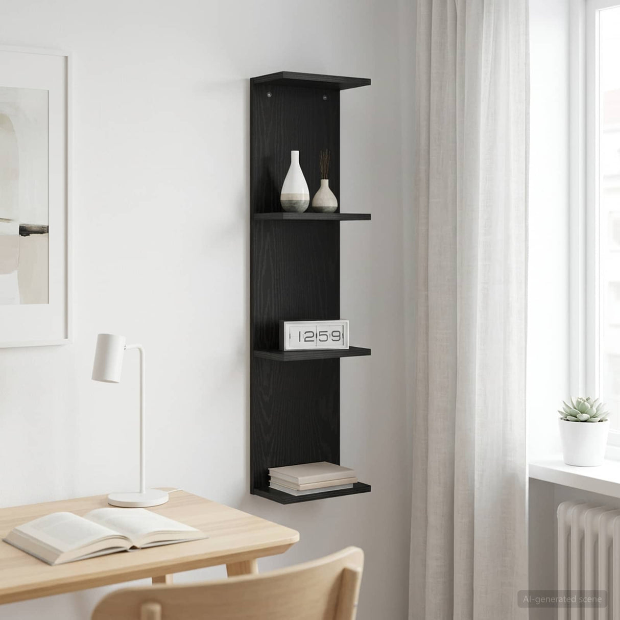 vidaXL Wandplank Wit 25 x 15 x 100 cm Bewerkt hout