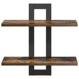 vidaXL Zwevende schappen Zwart eiken 40 x 15 x 40 cm Bewerkt hout