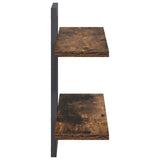 vidaXL Zwevende schappen Zwart eiken 40 x 15 x 40 cm Bewerkt hout