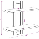 vidaXL Zwevende schappen Zwart eiken 40 x 15 x 40 cm Bewerkt hout