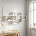 vidaXL Wandplank Wit 130 x 10 x 50 cm Bewerkt hout