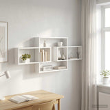 vidaXL Wandplank Wit 130 x 10 x 50 cm Bewerkt hout