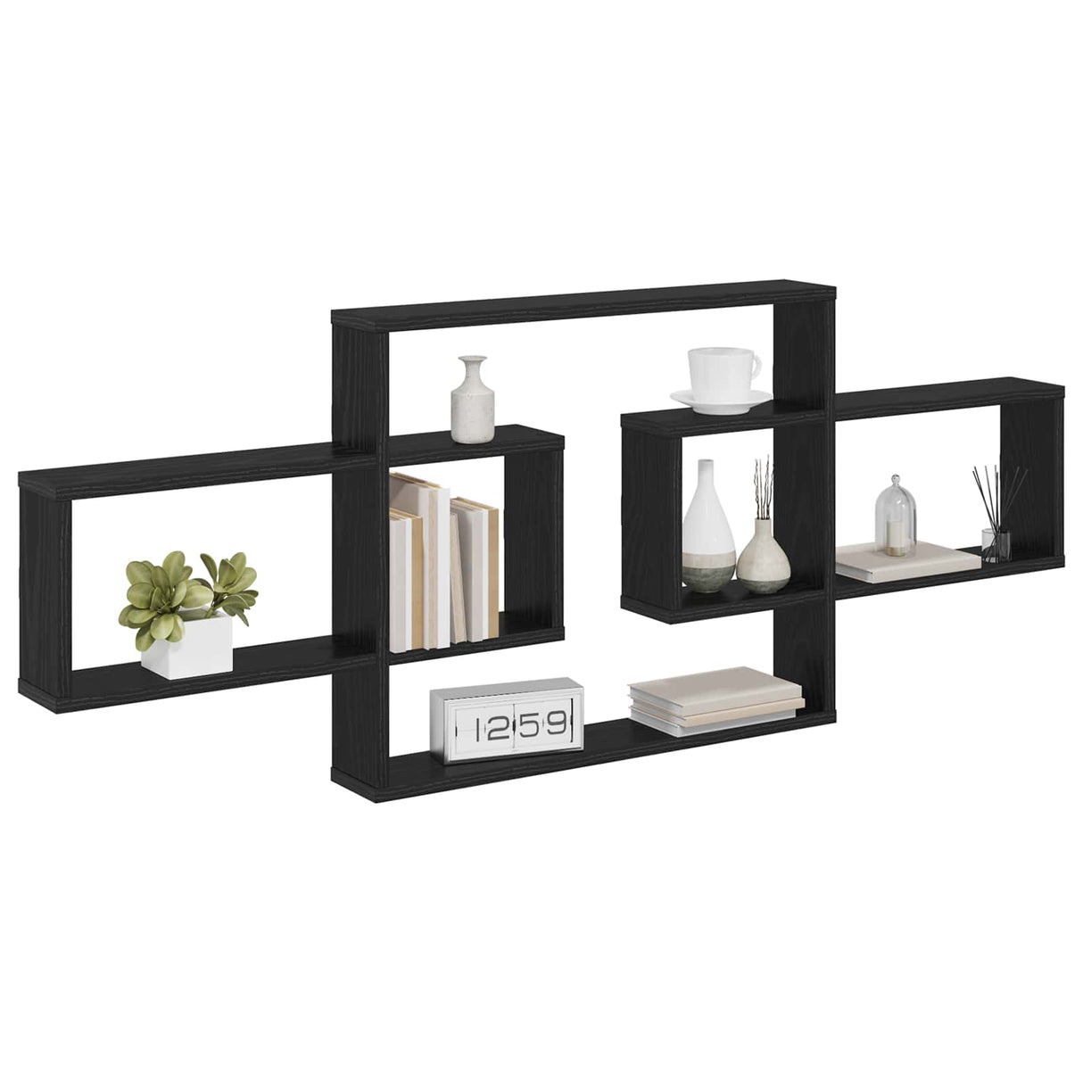 vidaXL Wandplank Wit 130 x 10 x 50 cm Bewerkt hout