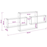 vidaXL Wandplank Wit 130 x 10 x 50 cm Bewerkt hout