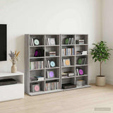 vidaXL CD Kast 2 st Sonoma Eiken 65 x 23,5 x 97,5 cm Bewerkt hout