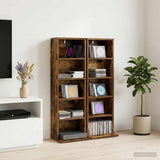 vidaXL CD Kast 2 st Sonoma Eiken 65 x 23,5 x 97,5 cm Bewerkt hout