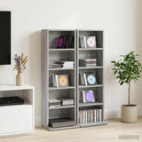 vidaXL CD Kast 2 st Sonoma Eiken 65 x 23,5 x 97,5 cm Bewerkt hout