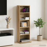vidaXL CD Kast 2 st Sonoma Eiken 65 x 23,5 x 97,5 cm Bewerkt hout