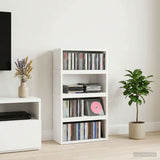 vidaXL CD Opslagrek 2 st Wit 40 x 17 x 17 cm Bewerkt hout