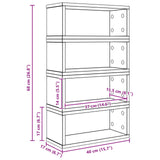 vidaXL CD Opslagrek 2 st Wit 40 x 17 x 17 cm Bewerkt hout