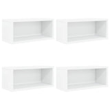 vidaXL CD Opslagrek 2 st Wit 40 x 17 x 17 cm Bewerkt hout