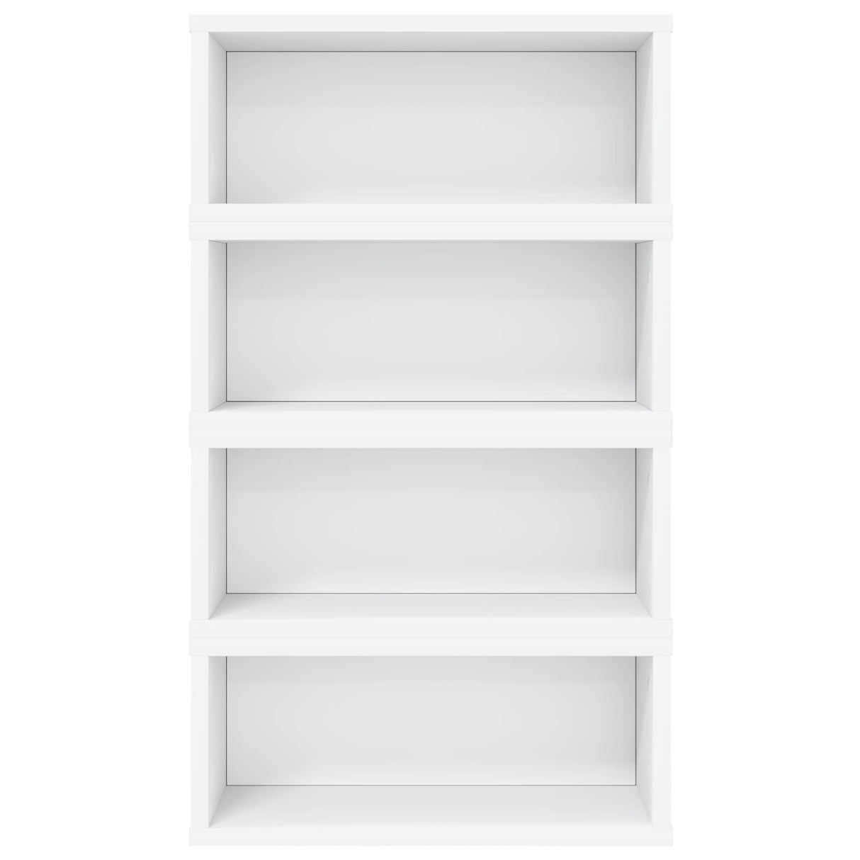 vidaXL CD Opslagrek 2 st Wit 40 x 17 x 17 cm Bewerkt hout