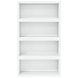 vidaXL CD Opslagrek 2 st Wit 40 x 17 x 17 cm Bewerkt hout
